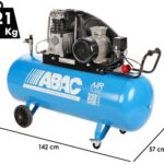 Abac A49B 200 CT4 – Drehstrombetriebener Elektroluftkompressor mit Riemenantrieb – 4-PS-Motor – 200 Liter