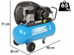 ABAC EXT A29B 90 CM3 – Einphasiger elektrischer Luftkompressor mit Riemenantrieb – Motor 3 PS – 90 Liter