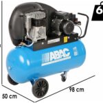 ABAC EXT A29B 90 CM3 – Einphasiger elektrischer Luftkompressor mit Riemenantrieb – Motor 3 PS – 90 Liter