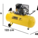 ABAC LINE B26B/150 CM3 – Einphasiger elektrischer Luftkompressor mit Riemenantrieb – Motor 3 HP – 150 Liter