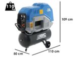ABAC SPINN D2.2 90W 10 400/50 – Schallgedämpfter dreiphasiger Schraubenkompressor – Motor 3 HP – 90 l