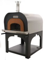 AgriEuro Cibus Inox 1000 – Edelstahl Holzbackofen für draußen – mit Backraum Ø 100 – Backfähigkeit: 6 Pizzen