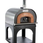 AgriEuro Cibus Inox 800 – Edelstahl Holzbackofen für draußen – mit Backraum Ø 80 – Backfähigkeit: 5 Pizzen