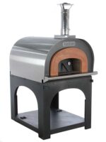 AgriEuro Cibus Inox 800 – Edelstahl Holzbackofen für draußen – mit Backraum Ø 80 – Backfähigkeit: 5 Pizzen – Bild 2
