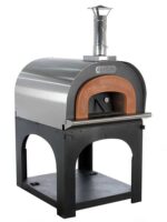 AgriEuro Cibus Inox 800 – Edelstahl Holzbackofen für draußen – mit Backraum Ø 80 – Backfähigkeit: 5 Pizzen – Bild 3