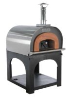 AgriEuro Cibus Inox 800 – Edelstahl Holzbackofen für draußen – mit Backraum Ø 80 – Backfähigkeit: 5 Pizzen – Bild 4