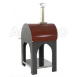AgriEuro Cibus Red – Holzbackofen für draußen – 4 Pizzen