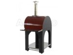 AgriEuro Cibus Red – Holzbackofen für draußen – 4 Pizzen – Bild 2