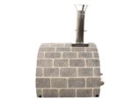 AgriEuro FAMILY STONE – Holzbackofen für den Außenbereich – grau – 4 Pizzen – 80X60 – Bild 2