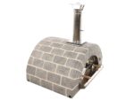 AgriEuro FAMILY STONE – Holzbackofen für den Außenbereich – grau – 4 Pizzen – 80X60 – Bild 3