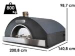 AgriEuro inox F00100 – Industrieller Holzbackofen – 220x160x98 cm