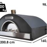 AgriEuro inox F00100 – Industrieller Holzbackofen – 220x160x98 cm