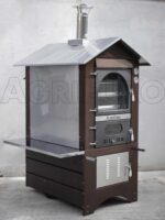 AgriEuro Magnus 100 Deluxe EXT – Holzbackofen für draußen – aus Edelstahl – kupferfarben