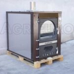 AgriEuro Magnus 100 Deluxe INC – Einbau-Holzbackofen aus Edelstahl – kupferfarben