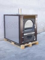 AgriEuro Magnus 100 Deluxe INC – Einbau-Holzbackofen aus Edelstahl – kupferfarben
