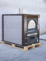 AgriEuro Magnus 100 Deluxe INC – Einbau-Holzbackofen aus Edelstahl – kupferfarben – Bild 2