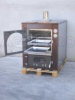 AgriEuro Magnus 100 Deluxe INC – Einbau-Holzbackofen aus Edelstahl – kupferfarben – Bild 4