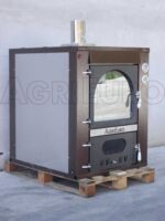 AgriEuro Magnus 80 Deluxe INC – Einbau-Holzbackofen aus Edelstahl – kupferfarben – Bild 3