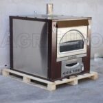 AgriEuro Maximus 100 Deluxe INC – Einbauholzbackofen aus Edelstahl – kupferfarben