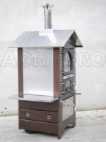 AgriEuro Medius 60 Deluxe EXT – Holzbackofen – aus Edelstahl – kupferfarben – Bild 4