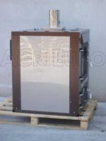 AgriEuro Medius 60 Deluxe INC – Einbau-Holzbackofen aus Edelstahl – kupferfarben
