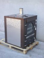 AgriEuro Medius 60 Deluxe INC – Einbau-Holzbackofen aus Edelstahl – kupferfarben – Bild 4