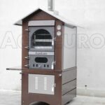 AgriEuro Medius 80 Deluxe EXT – Holzbackofen für draußen aus Edelstahl – kupferfarben