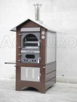 AgriEuro Medius 80 Deluxe EXT – Holzbackofen für draußen aus Edelstahl – kupferfarben