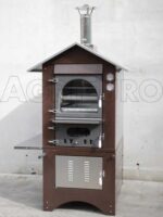 AgriEuro Medius 80 Deluxe EXT – Holzbackofen für draußen aus Edelstahl – kupferfarben – Bild 2