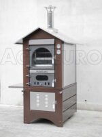 AgriEuro Medius 80 Deluxe EXT – Holzbackofen für draußen aus Edelstahl – kupferfarben – Bild 3