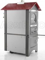 AgriEuro Medius 80 EXT – Holzbackofen – mit Lüftungssystem und rotem Dach – Bild 4