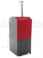 AgriEuro Minimus 50 Mini EXT – Holzbackofen für draußen – aus Stahl – mit rotem Dach – Bild 2