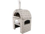 AgriEuro PULCINELLA STONE – Holzbackofen für den Außenbereich – grau – 80X60 – 4 Pizzen – Bild 3