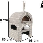 AgriEuro PULCINELLA STONE – Holzbackofen für den Außenbereich – grau – 80X60 – 4 Pizzen