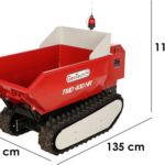 Akku Mini Raupendumper GeoTech-Pro TMD 400 HR mit Fernbedienung – mit hydraulischer Kippfunktion – 400 kg