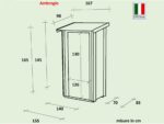 Alce Ambrogio 155×85 Grau – Gerätehaus aus Holz – Pultdach – 155×85×165 cm