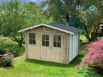 Alce Cortona Express 296×249 – Gerätehaus aus Holz – Mit Fenstern und Doppelflügeltür – 296x249x220 cm