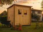 Alce Gallipoli 198×198 – Gerätehaus aus Holz – Mit Frontfenster – 204x205x197 cm