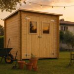 Alce Gallipoli 198×198 – Gerätehaus aus Holz – Mit Frontfenster – 204x205x197 cm