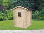 Alce Hobby 146×146 – Gerätehaus aus Holz – Mit Frontfenster – 146x146x204 cm