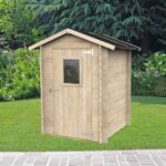 Alce Hobby 146×146 – Gerätehaus aus Holz – Mit Frontfenster – 146x146x204 cm