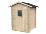 Alce Hobby 146×146 – Gerätehaus aus Holz – Mit Frontfenster – 146x146x204 cm – Bild 4