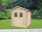 Alce Hobby 198×198 – Gerätehaus aus Holz – mit Fenstern und Doppeltür – 198x198x215 cm – Bild 3