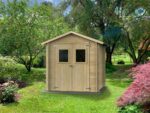 Alce Hobby 198×198 – Gerätehaus aus Holz – mit Fenstern und Doppeltür – 198x198x215 cm