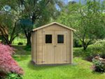 Alce Hobby 198×198 – Gerätehaus aus Holz – mit Fenstern und Doppeltür – 198x198x215 cm – Bild 2