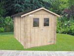 Alce Hobby 198×248 – Gerätehaus aus Holz – Mit Fenstern und Doppelflügeltür – 198x248x215 cm – Bild 2