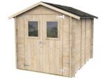 Alce Hobby 198×248 – Gerätehaus aus Holz – Mit Fenstern und Doppelflügeltür – 198x248x215 cm – Bild 4