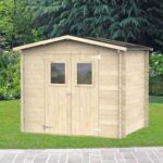 Alce Hobby 248×198 – Gartenhaus aus Holz – Mit Fenstern und Doppelflügeltür – 248x198x217 cm