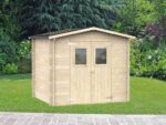 Alce Hobby 248×198 – Gartenhaus aus Holz – Mit Fenstern und Doppelflügeltür – 248x198x217 cm – Bild 2