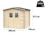 Alce Hobby 248×198 – Gartenhaus aus Holz – Mit Fenstern und Doppelflügeltür – 248x198x217 cm – Bild 3